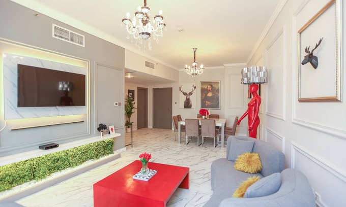 Al Quoz Apartment | 2BR French Chic Down Town Apt