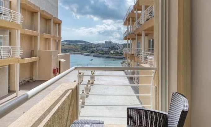 Qawra Apartment | 2BR Qawra Home with private balcony, Near the Sea!
