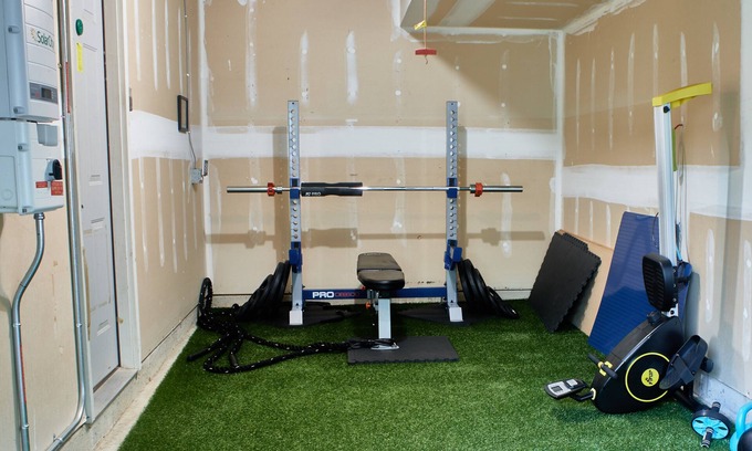 Elkton House | 3 BD 1.5 Bathrooms, Large fenced yard, Indoor turf gym inside Secluded townhome