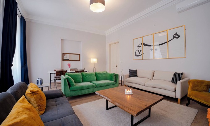 Taksim Apartment | 3-Bedroom, 2-Bathroom with High Ceilings, Spacious Layout and No Stairs