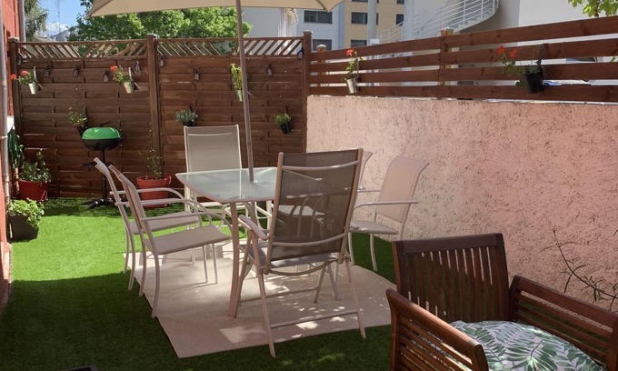 Bagneres-de-Bigorre Apartment | 3 rooms and private courtyard 5 minutes from the thermal baths and La Mongie Pic Du Midi shuttle service