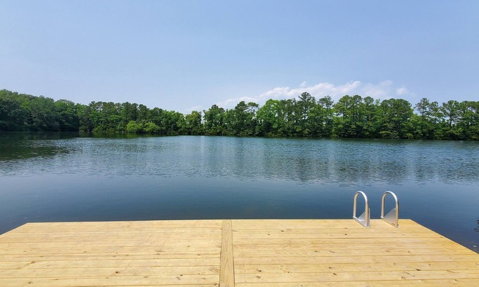 Portsmouth House | 3D Theater plus Dock on Small Lake