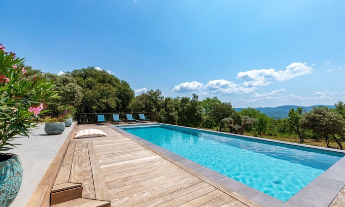 Viens Villa | 4 Bed, 12m Pool, Incredible Views, 5 min Walk to Village, Underfloor Cooling