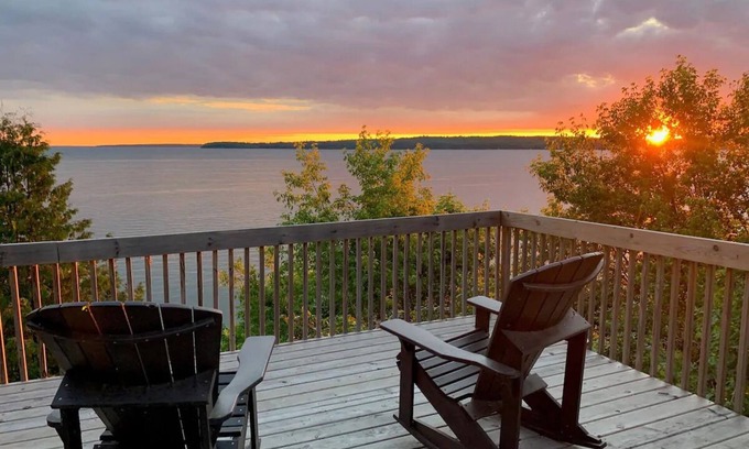 Walker House | 4-Season Historic Home in Town, Million Dollar View on Leech Lake!