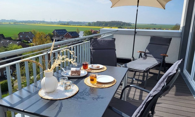 Schillig Apartment | 49.6.S Blinkfüer - Modern, high-quality vacation apartment, sauna, fireplace, large balcony