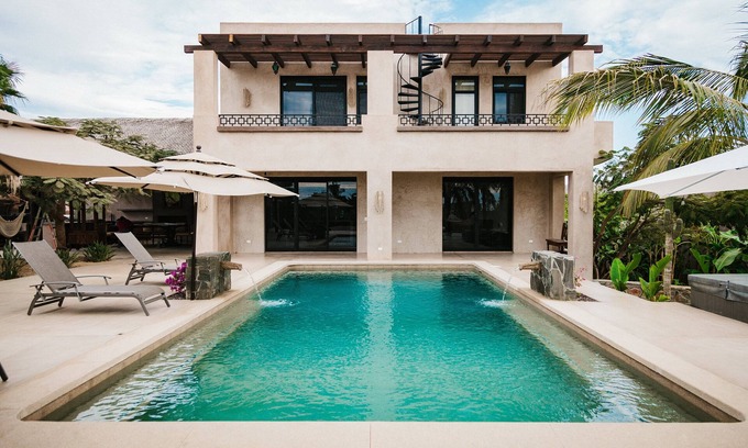 El Pescadero House | 5 bedroom private resort with 42ft heated pool, jacuzzi, putting green and more!