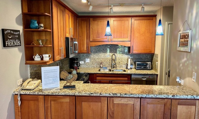 Kihei Condo | 5-Star Reviews! All Remodeled! Split Air! Quiet Building 5! Ocean/Garden View!