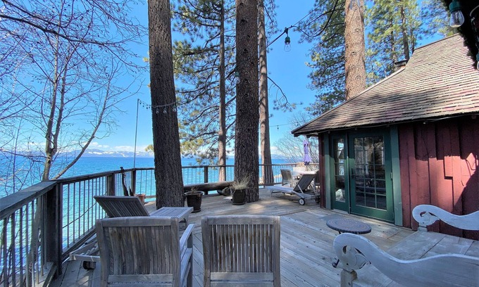 Lincoln Park Cabin | A part of Tahoe History, Original Lake Front Red Cabin (ZC1298)