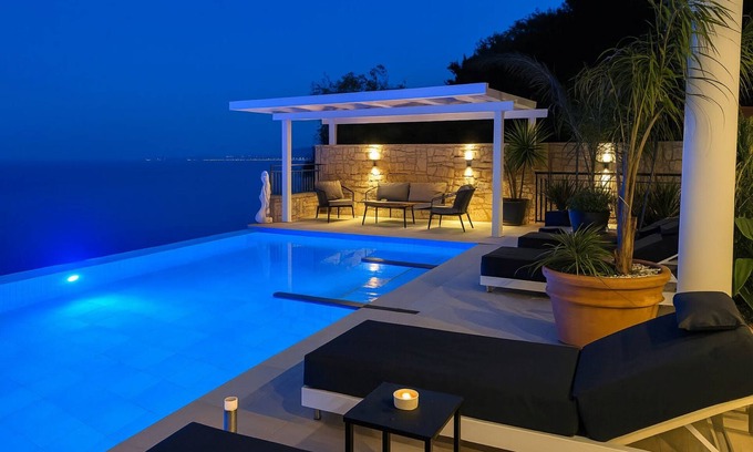 Kentroma Villa | Agni Luxury Villa – Unobstructed Panoramic Sea View, Pool, Prime Location