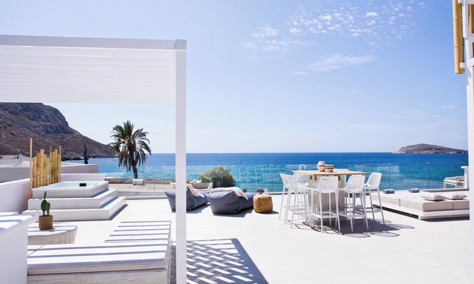 Panormos Apartment | Almyra Luxury Grande Suite Two Bedroomsnwith Jacuzzi, Roof Top & Fire Place