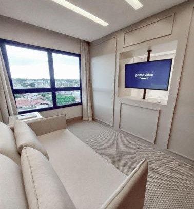 Santa Fe Apartment | Alto Luxo - 12º Andar, Cama King e Móveis Assinados