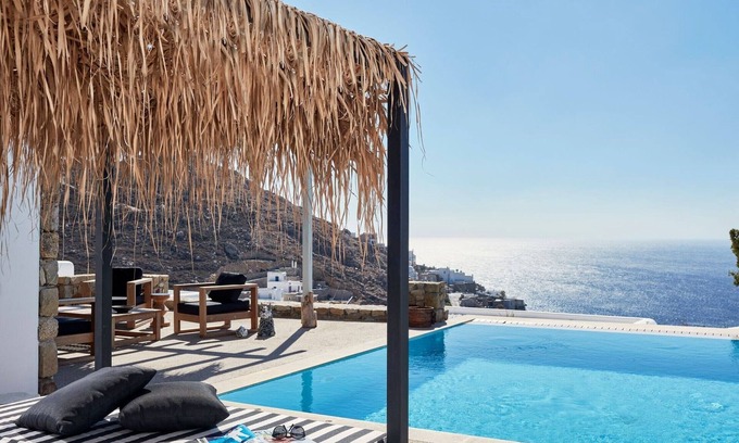 Elia Villa | Amazing Myconian Villa | 3 Bedrooms | Agios Sostis Villa | Panoramic Sea Views & Private Infinity Pool | Elia Beach