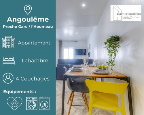 Angouleme Apartment | Apart 1 chambre rénové 2025 I Parking prive gratuit inclus I Secteur LHoumeau Gare