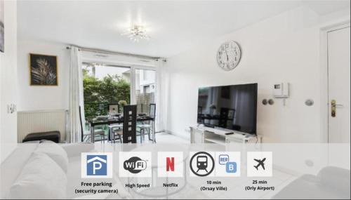 Alsace Apartment | Apart-Chic-Les-Ulis With Balcon, Terrasse and Parking