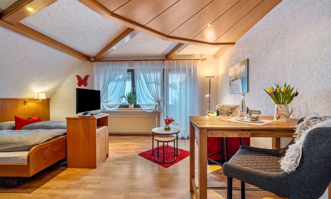 Bad Rippoldsau-Schapbach Apartment | Apartment '5' with Mountain View, Shared Terrace and Wi-Fi