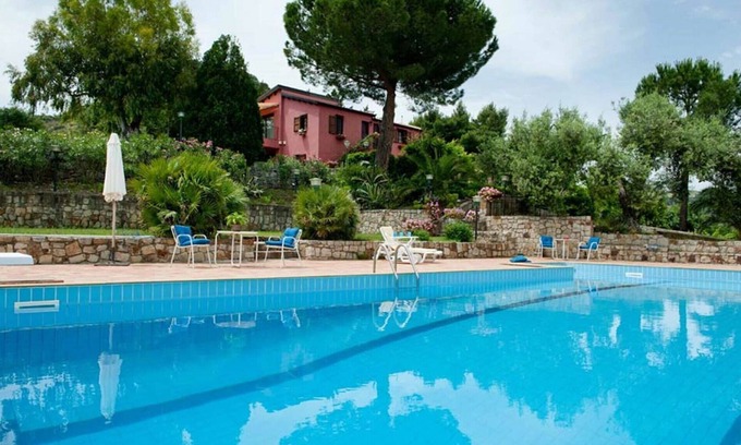 Collesano Villa | Apartment in villa with WIFI, A/C, pool, TV, patio, panoramic view, parking, close to Cefalù