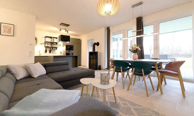 Wendisch Rietz Apartment | Apartment 0/4 with sauna, fireplace, terrace incl. utilities - Apartmenthaus Scharmützelsee