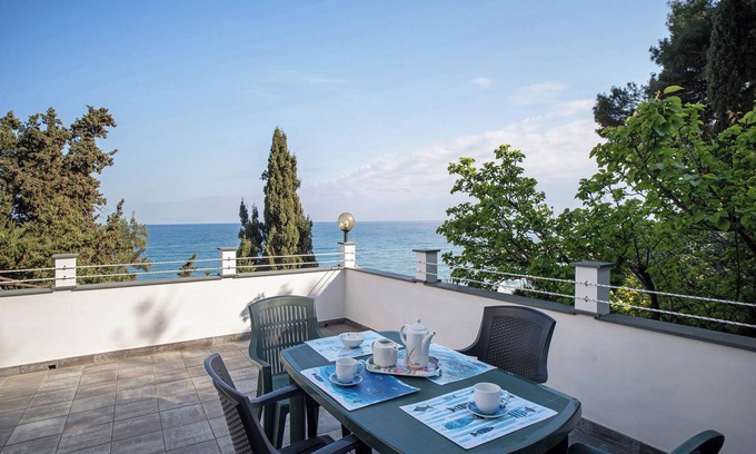 San Lorenzo al Mare Apartment | Apartment 'Alba Marina' with Sea View, Private Terrace and Wi-Fi
