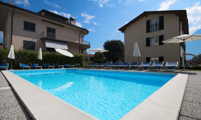 Domaso Apartment | Apartment at Lakeside Holiday Resort with pool 1st floor. Beach closer