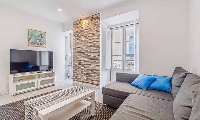 Setubal Apartment | Apartment 'Beautiful Azulejos A Quiet Street' with Balcony and Wi-Fi