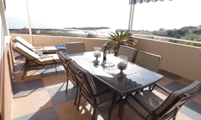 Coveta Fuma Apartment | Apartment "CALA MERCED 15" Close to the Beach with Sea View, Pool, WiFi