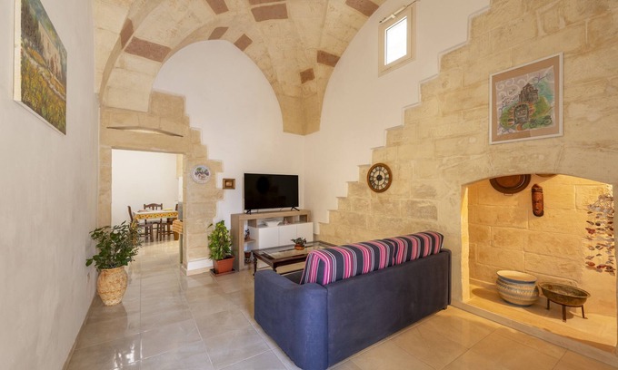 San Cesario di Lecce Apartment | Apartment 'La Corte Della Zia Santa' with Private Terrace, Wi-Fi and Air Conditioning