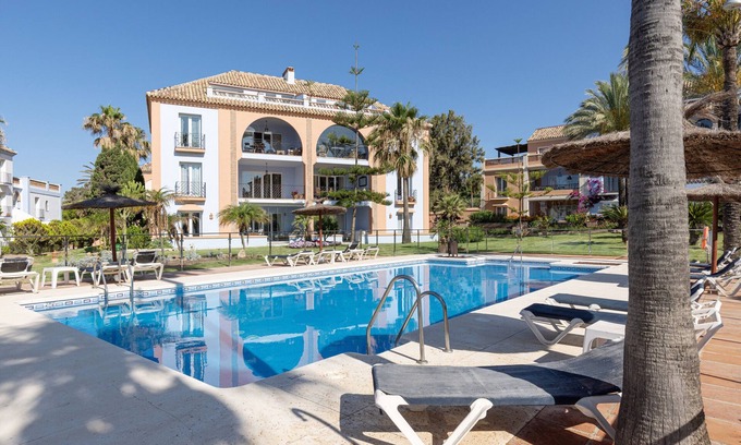 Bahia de Casares Apartment | Apartment "La Perla de Marakech 4" with Sea View, Shared Pool & Wi-Fi