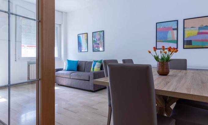 Ferrara Apartment | Apartment located on the 1st floor of a modern building with lift, 5 floors in total, CURRENTLY under renovation.The balcony, accessible from the living area and the sleeping area, is covered by scaffolding and cannot be usedPrivate garage for exclusive