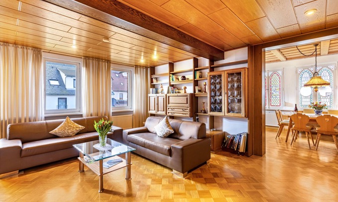 Bad Urach Apartment | Apartment 'Michelskäppele' with Mountain View, Shared Terrace and Wi-Fi