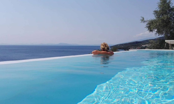 South Pelion Apartment | Apartment No. 1 # for 3 adults or 2 adults + 2 children - panorama sea view with pool