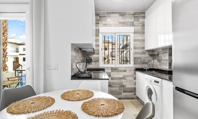 Punta Prima Apartment | Apartment 'Punta Prima Palm Beach' with Shared Pool, Balcony and Wi-Fi