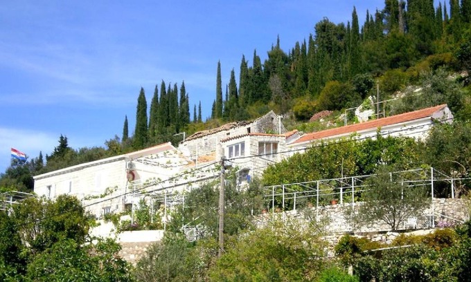 Lopud Island Apartment | Apartments Cervelin - Two-Bedroom Apartment with Two Terraces and Sea View