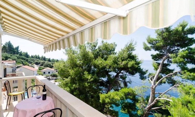 Orebic Apartment | Apartments Plavac Mali- Two Bedroom Apartment with Balcony and Sea View