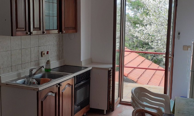 Novi Vinodolski Apartment | Apartments Rudi - One Bedroom Apartmen with Terrace and Sea View