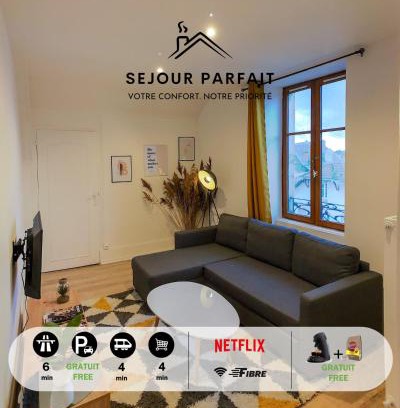 Belfort Apartment | Appart'Hôtel Le Strasbourg - RENOVÉ, CALME ET NETFLIX