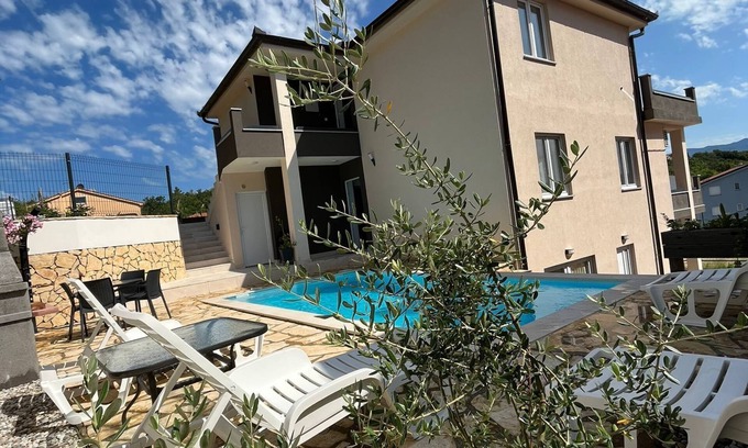 Cizici Apartment | Appartements für 6-8 Personen mit Pool und Meerblick, Insel Krk
