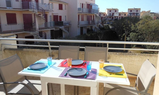 Marseillan Plage Apartment | APT 2 ROOMS MEZZANINE 28M2 + TERRASSE 10M2 REF 4038