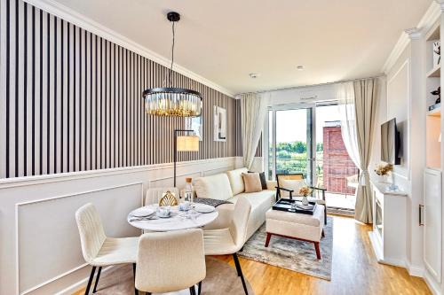 Leipziger Vorstadt Apartment | Art Deco Residence Elbblick Parken Küche