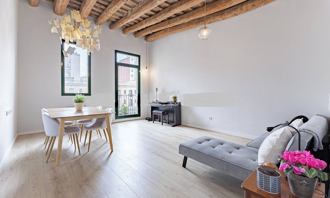 Sant Andreu de Palomar Apartment | Authentic Gem in Quaint Market Plaza in Barcelona