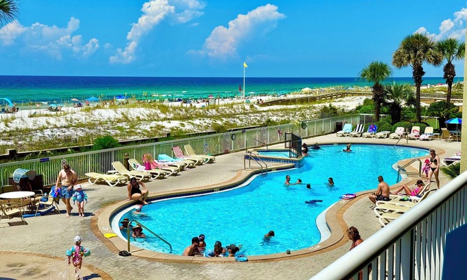 Fort Walton Beach Condo | Azure Resort #209 ~Direct Beachfront! ~Free Beach Service! ~Fantastic Resort!