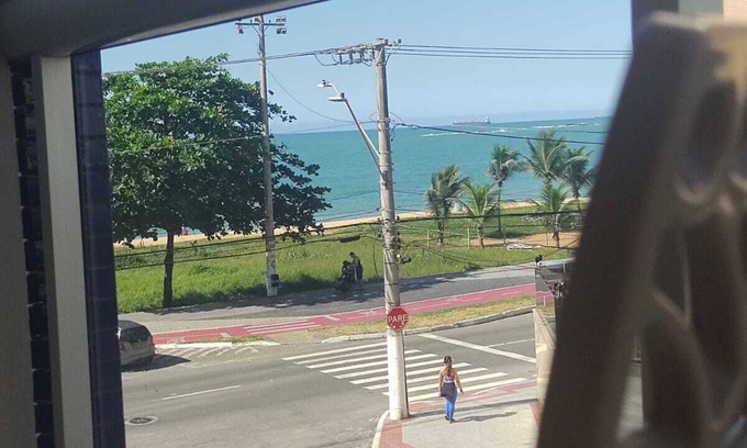 Vila Velha Apartment | Balcony with sea view at Praia da Costa