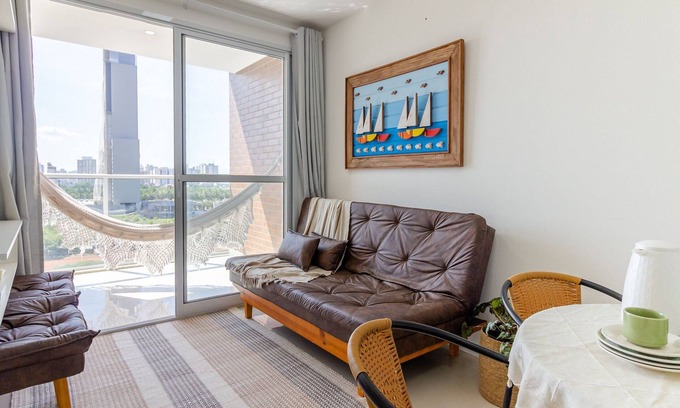 Jockey de Itaparica Apartment | Balcony Hammock Sea View Ed. Palmer NOMDS