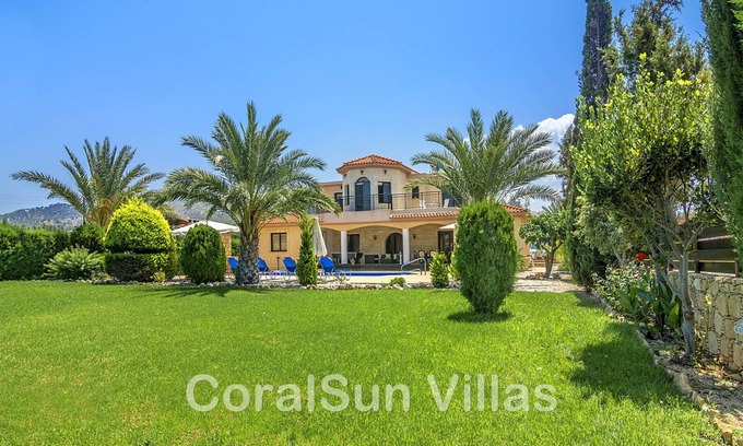 Latchi Villa | Beach front luxury villa, Wonderful garden, Enormous private pool,Fantastic area