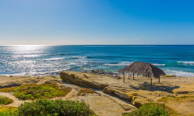 Beach Barber Tract House | Beach Home Steps to Sand w/ Private Pool & Hot Tub