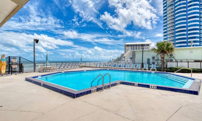Daytona Beach Shores Apartment | Beach Please! Pool + Balcony Ocean Views