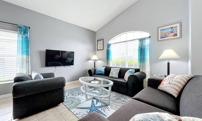 Four Corners House | Beach Themed Vacation Pool/Spa Home/Close To Disney