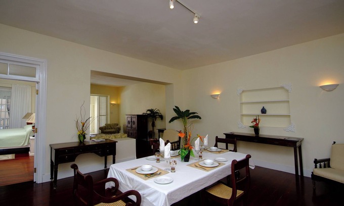 Silver Sands Apartment | Beachfront 2 bedroom apt. No. 2 right one the white sand beach of Silver Sands
