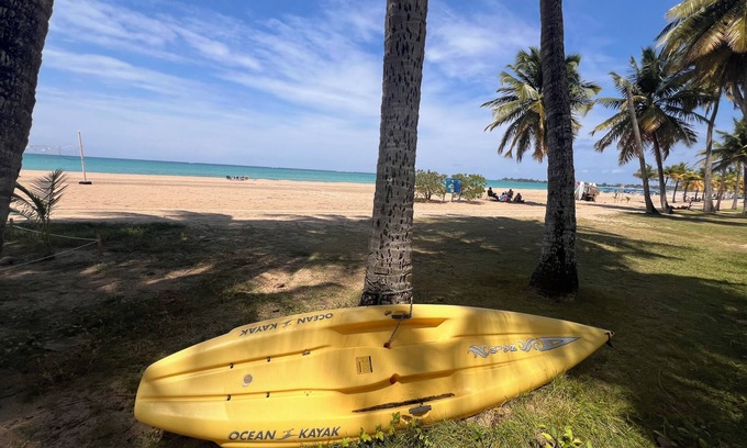 Isla Verde Apartment | Beachfront Bliss. 2BR Condo Steps to Isla Verde’s Award-Winning Beach