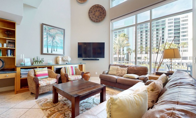 South Padre Island Condo | Beachfront Complex with Private Hot Tub, Shared Pool, Fitness Room, & Game Room
