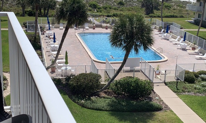 St. Augustine Beach Condo | Beachfront condo with direct pool & ocean view on St Augustine Beach
